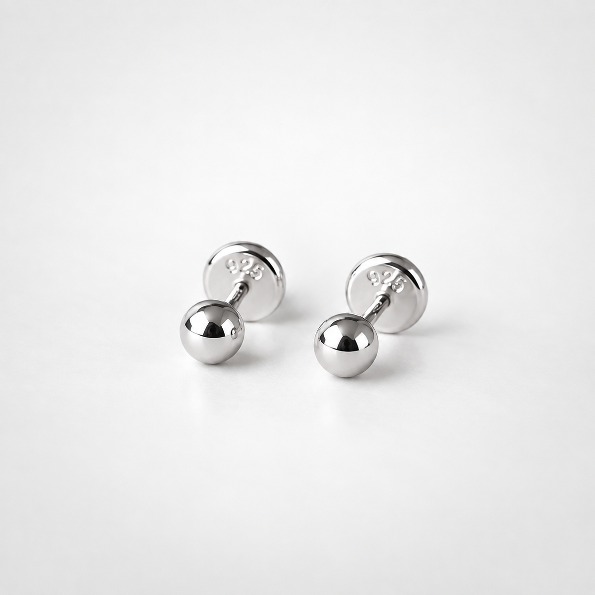 Aros esfera bebé tope plata