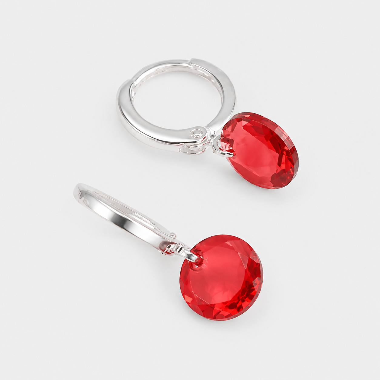 Aros Aura Rojo Plata