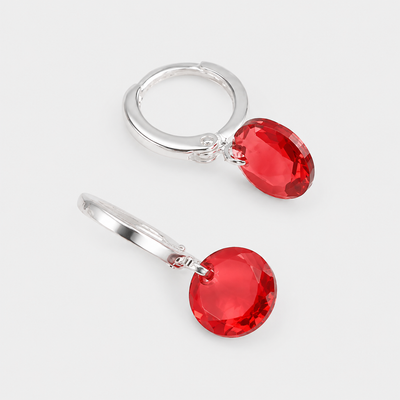 Aros Aura Rojo Plata