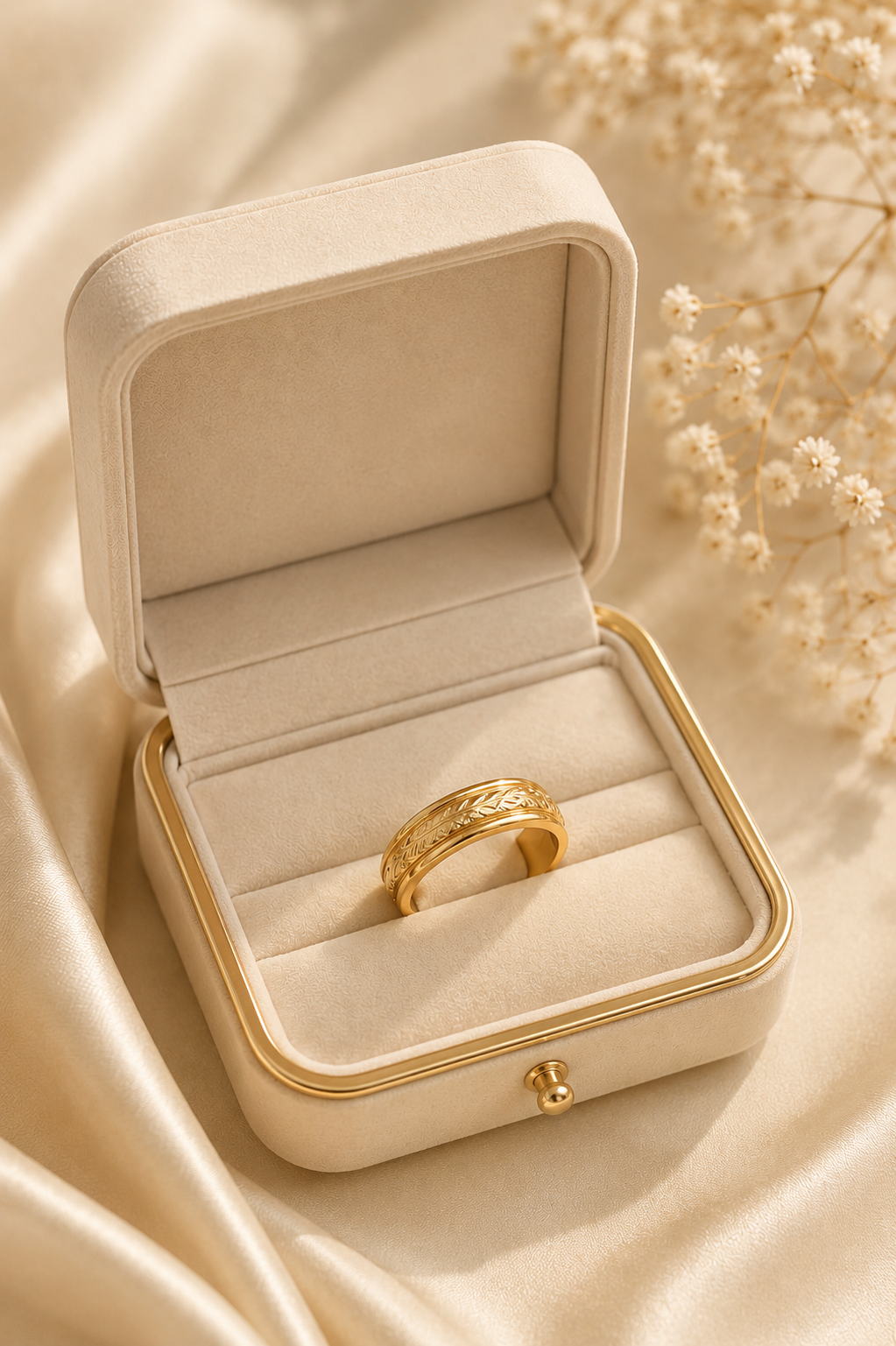Anillo Giratorio Antiestrés enchape de oro