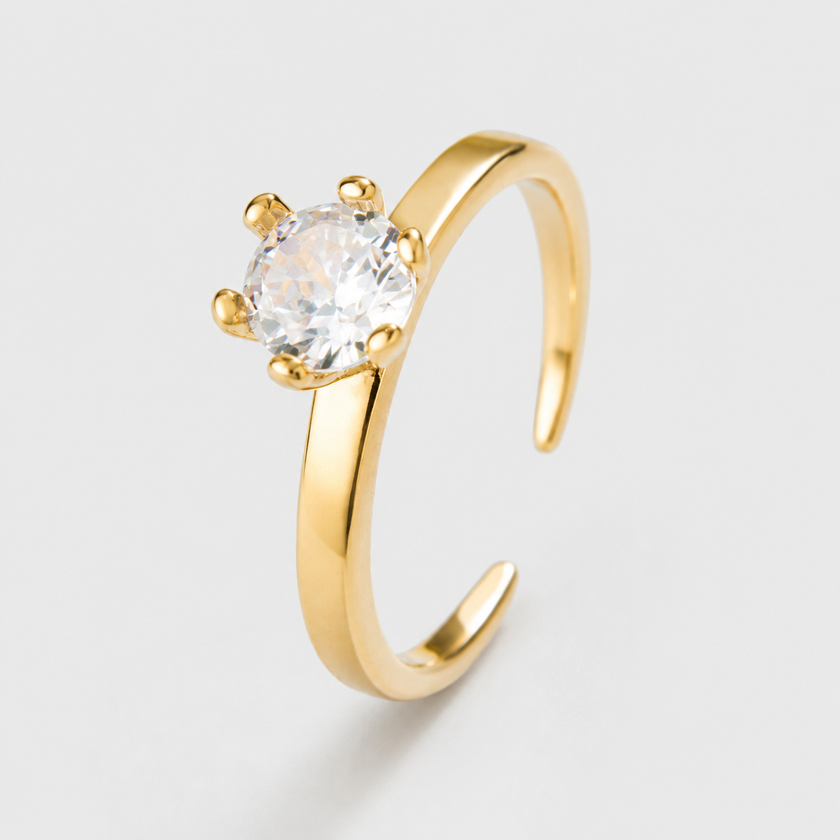 Anillo Ajustable Baño Oro 18k