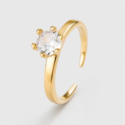 Anillo Ajustable Baño Oro 18k