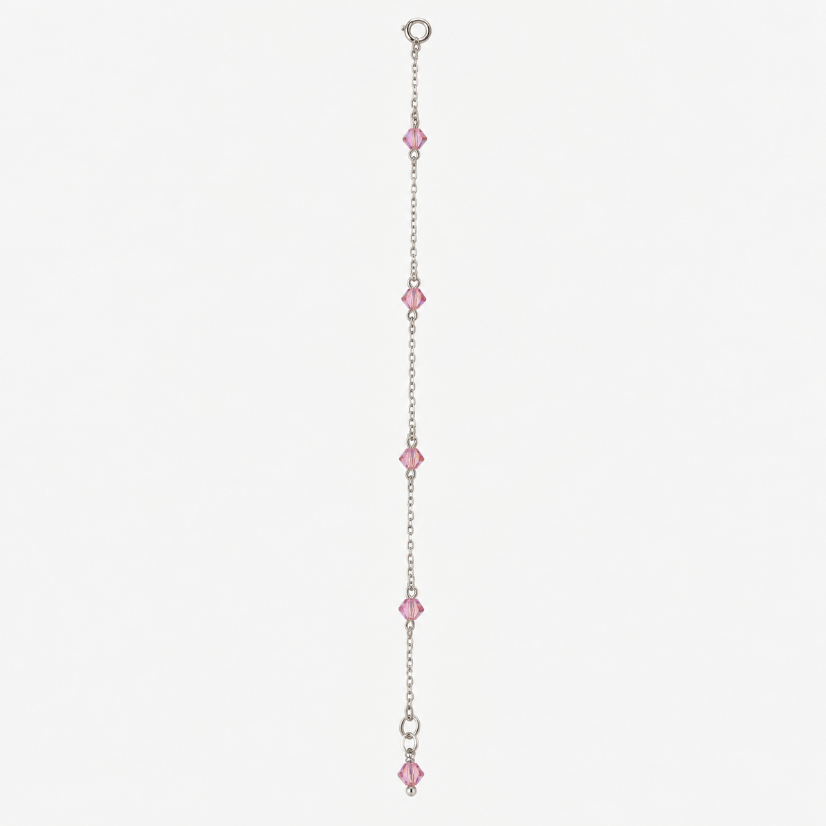 Pulsera Aurora Cristales Rosa Plata