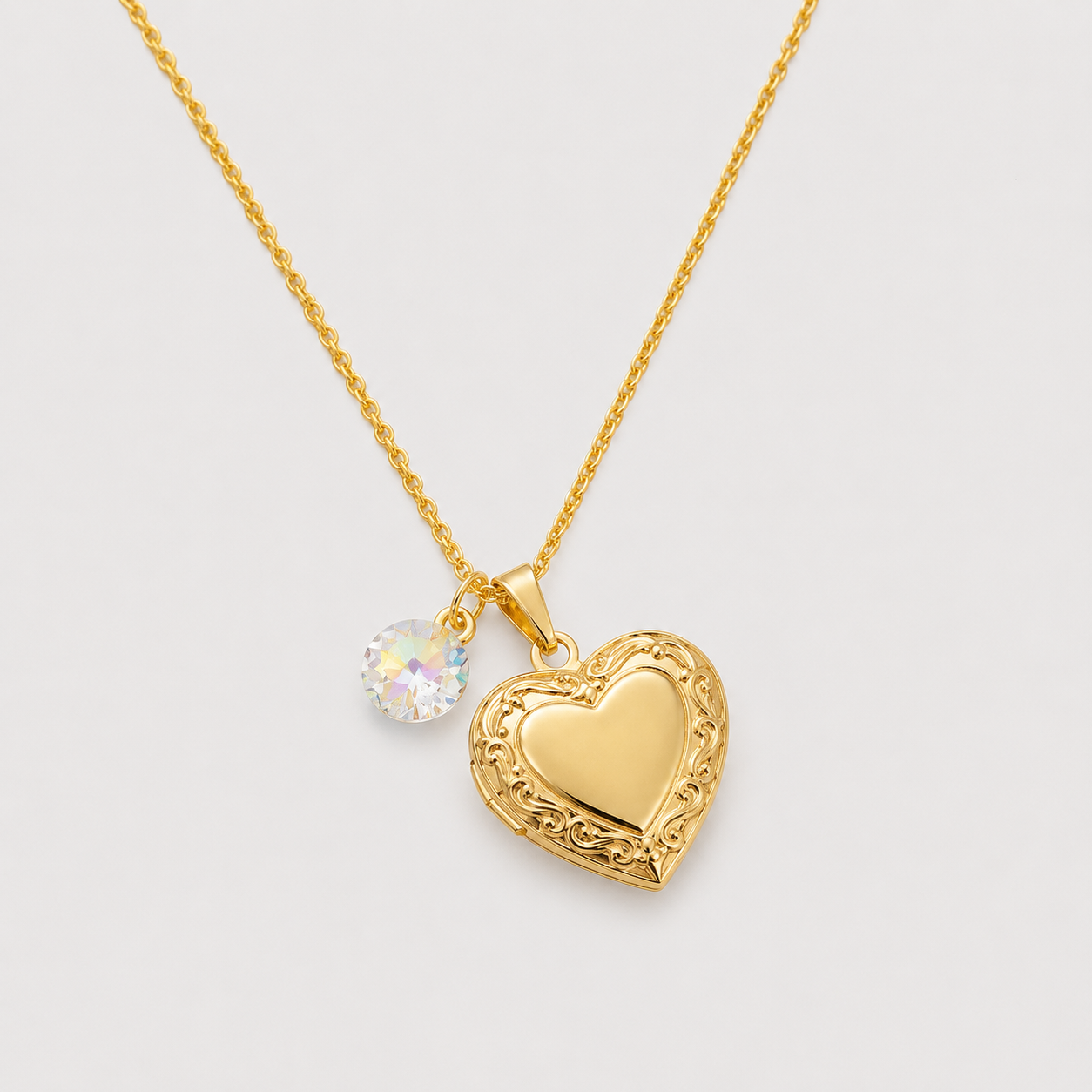 Collar Relicario Infinito Oro 18k