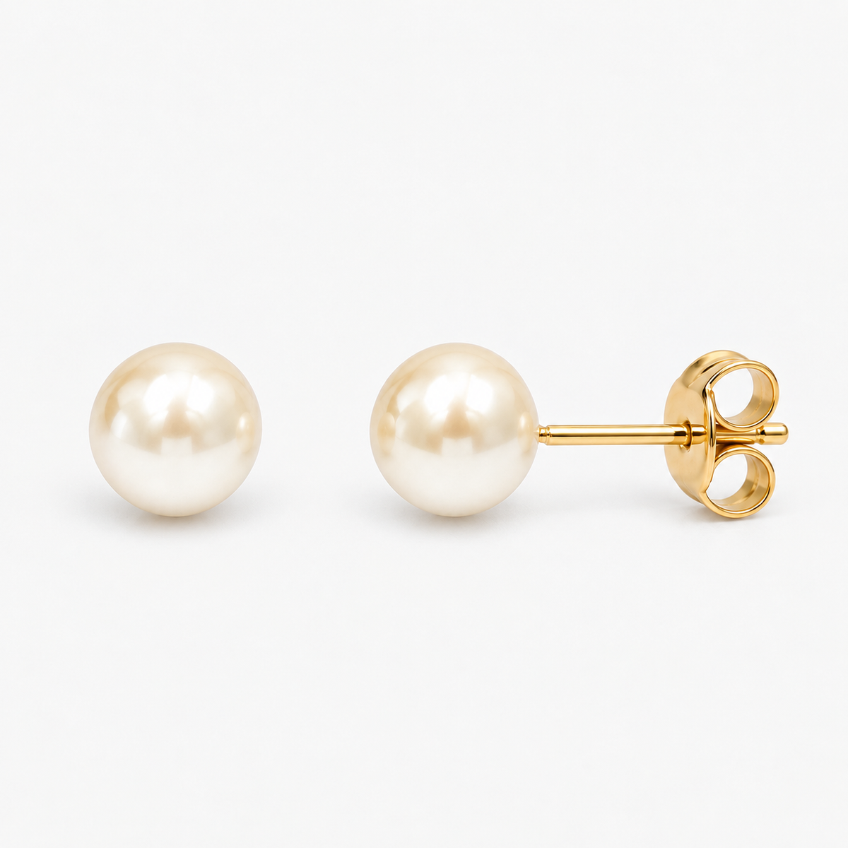 Aros Perlas de Mallorca Enchape Oro