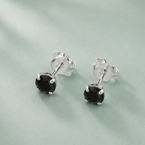 Aros negros cristal 3mm plata