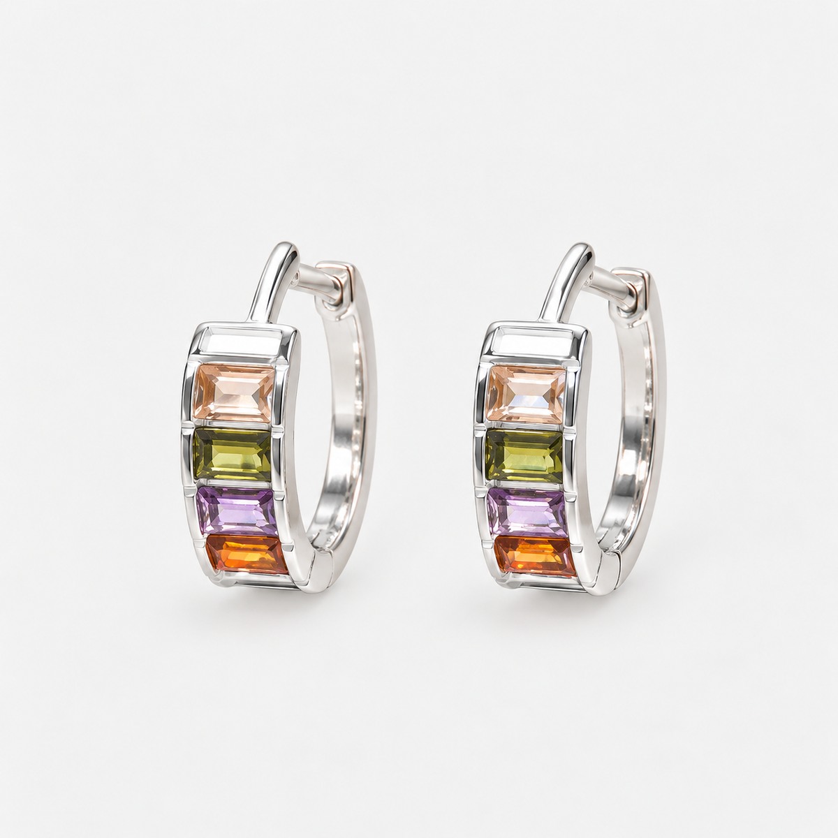 Aros Argolla Arcoíris Plata