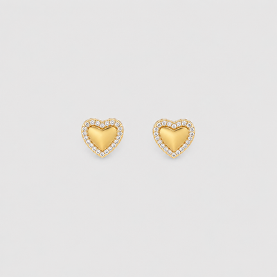Aros tú y yo corazón Oro