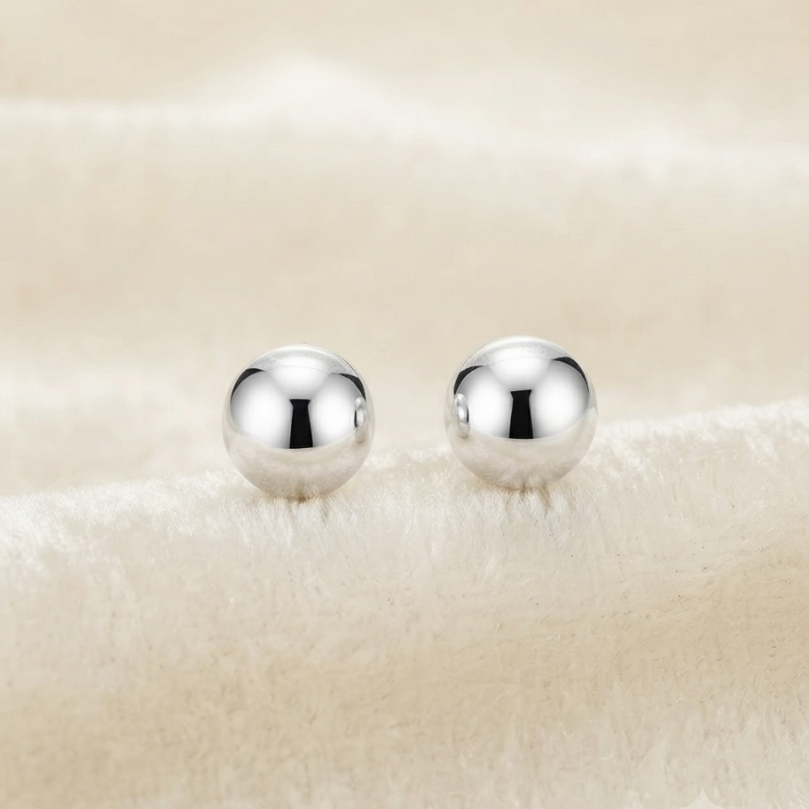 Aros esfera plata