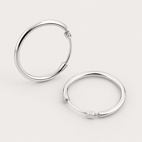 Aros Argolla Plata 14 mm