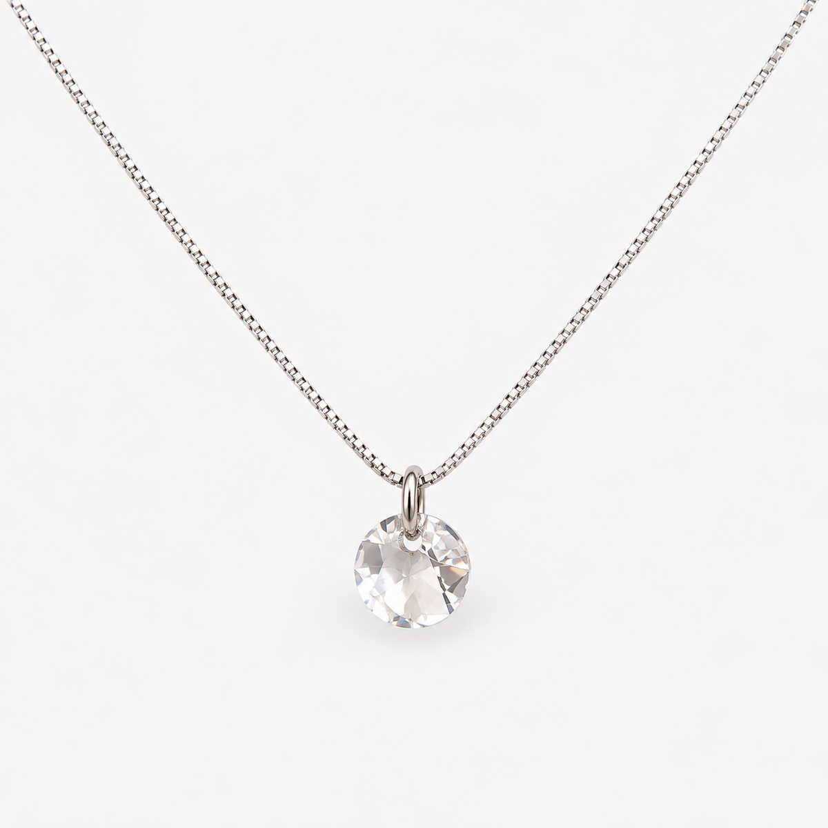 Collar Punto Luz Plata Crystal