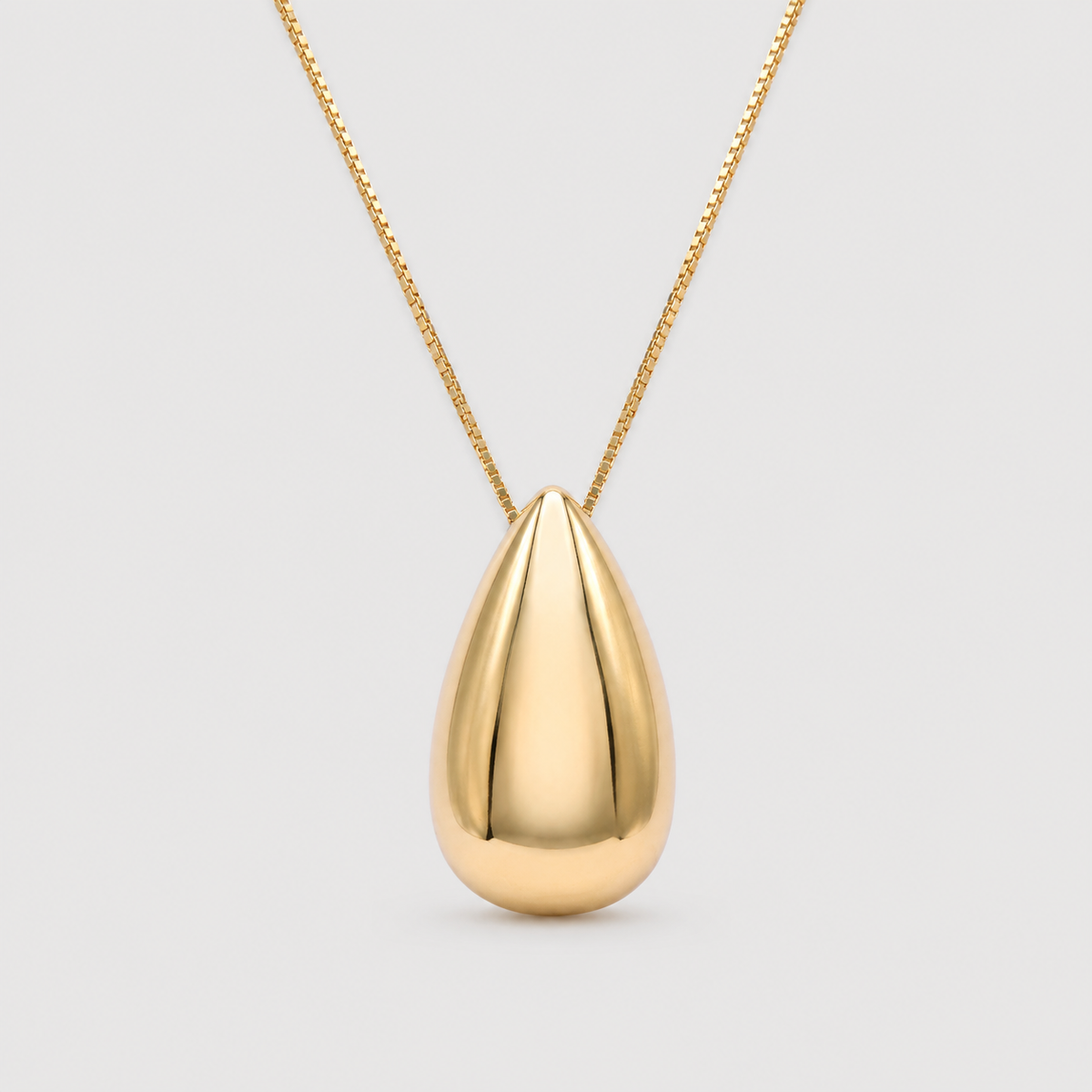 Collar Gota Chunky Baño de Oro 18K.