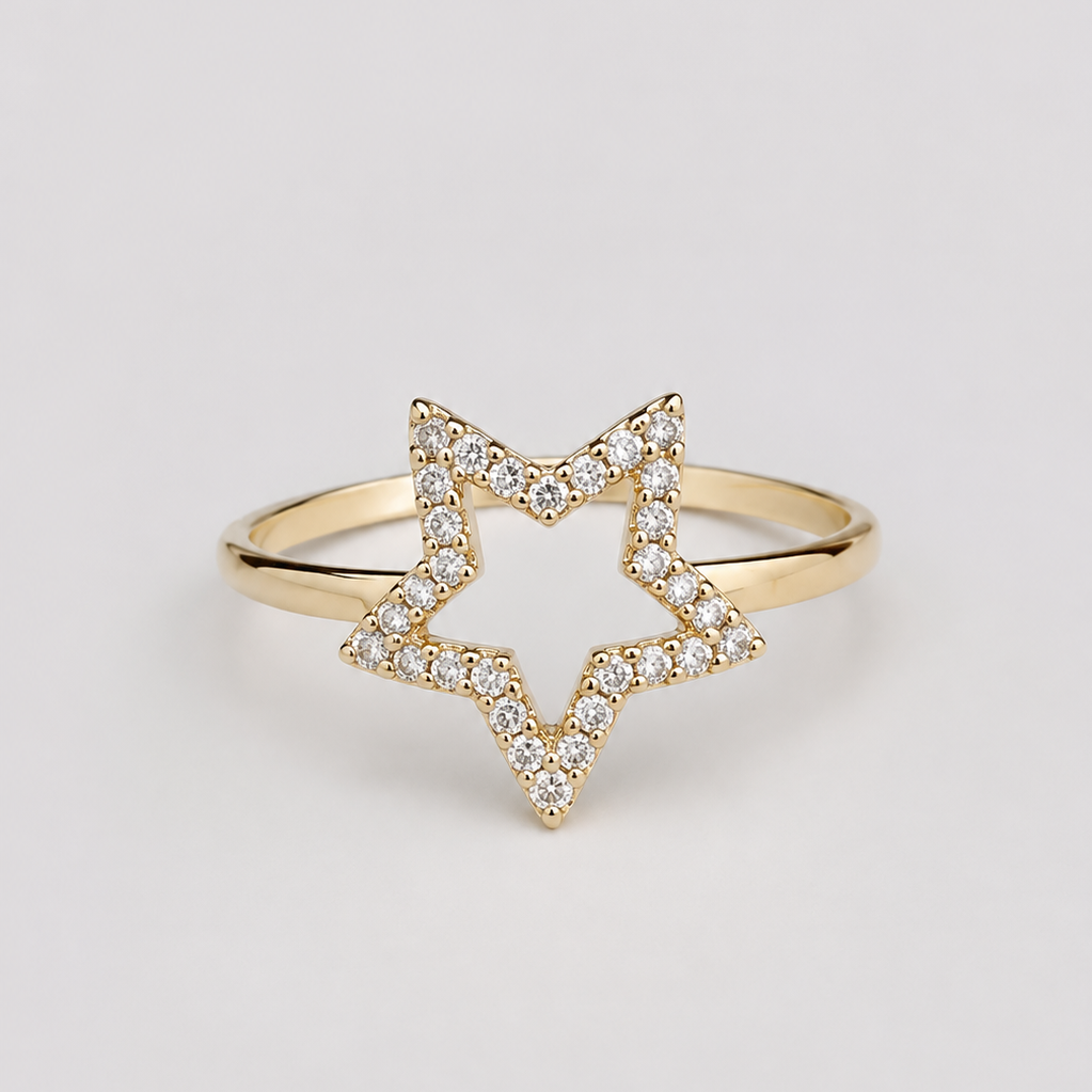 Anillo Stella enchape Oro 18k