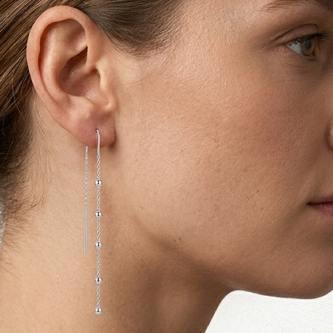 Aros pasantes orbit drops plata