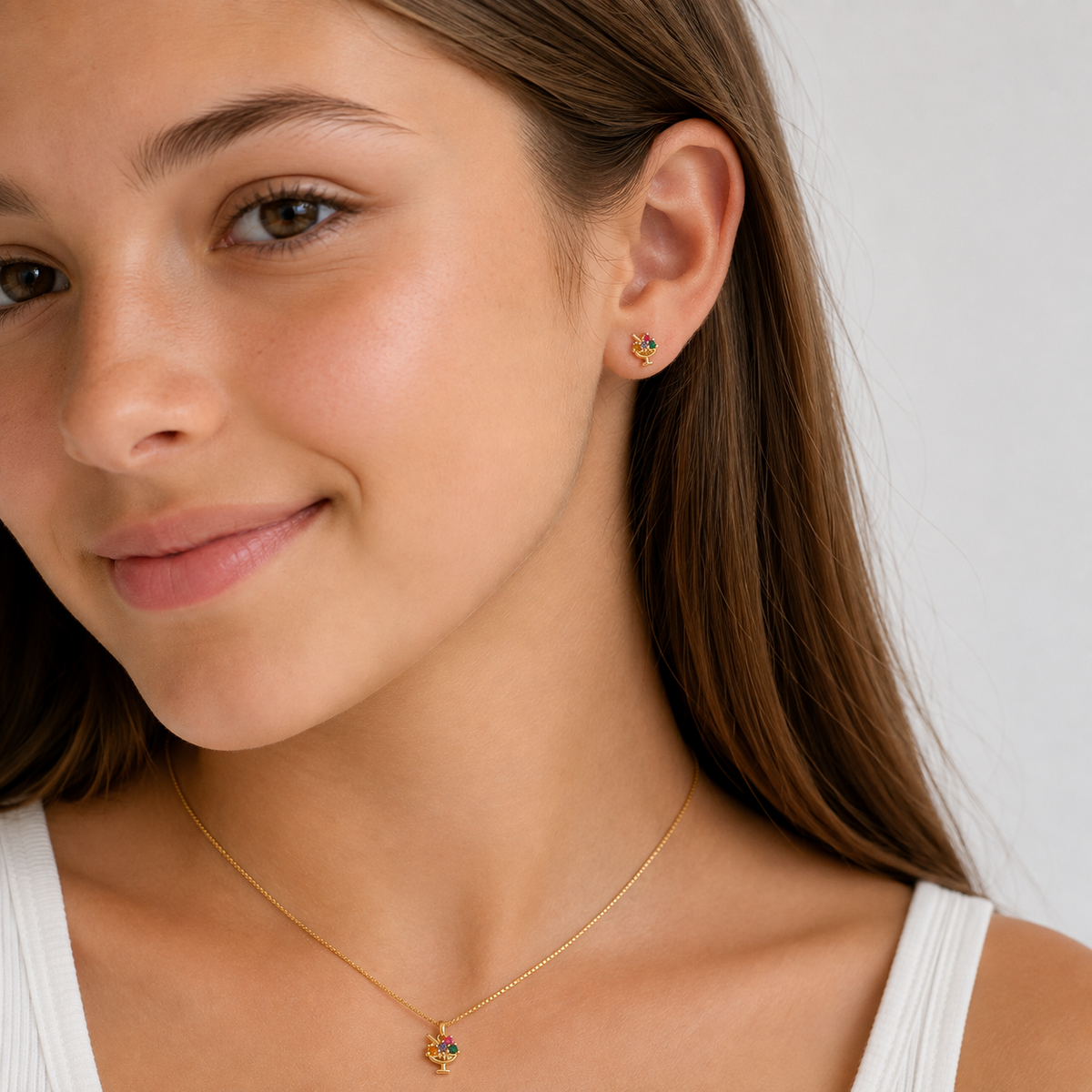 Conjunto Niña Yummy  Baño de Oro 18k