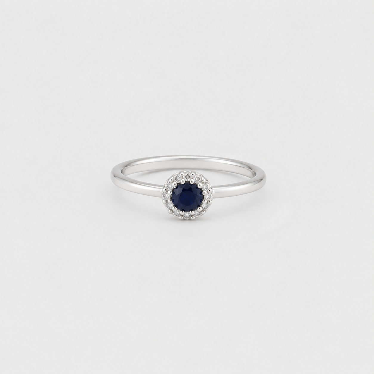 Anillo mini Lady zafiro circones plata