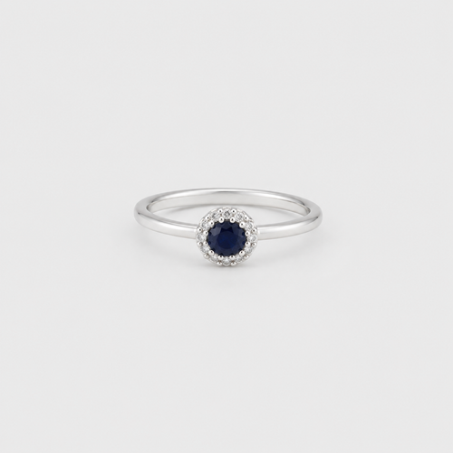 Anillo mini Lady zafiro circones plata