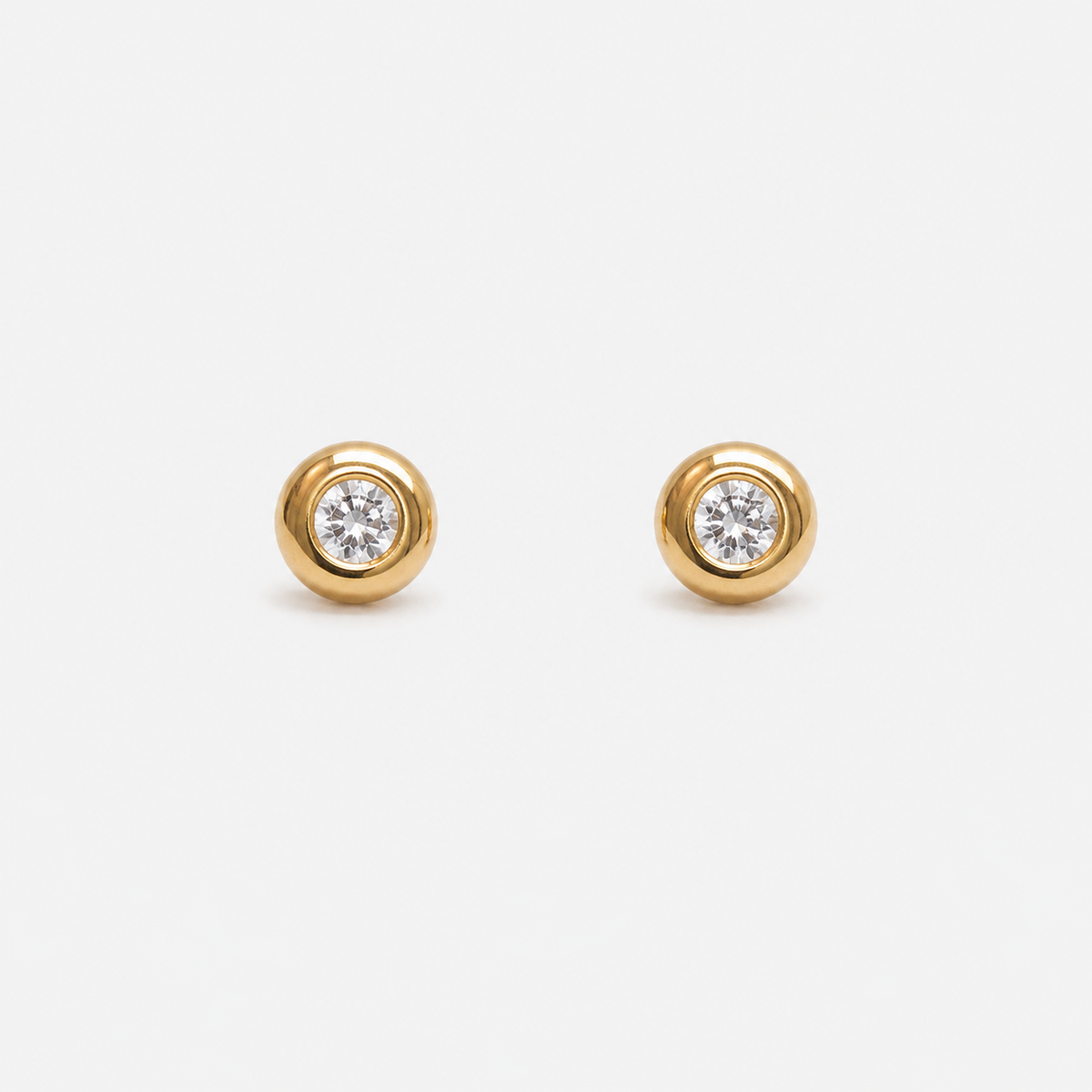 Aros Niña Lucila Crystal Baño de Oro 18k