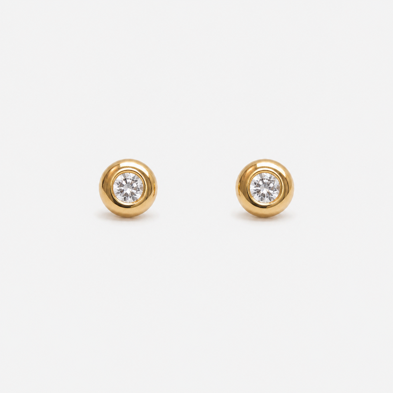 Aros Niña Lucila Crystal Baño de Oro 18k