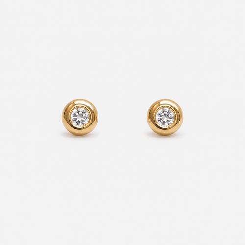 Aros Niña Lucila Crystal Baño de Oro 18k