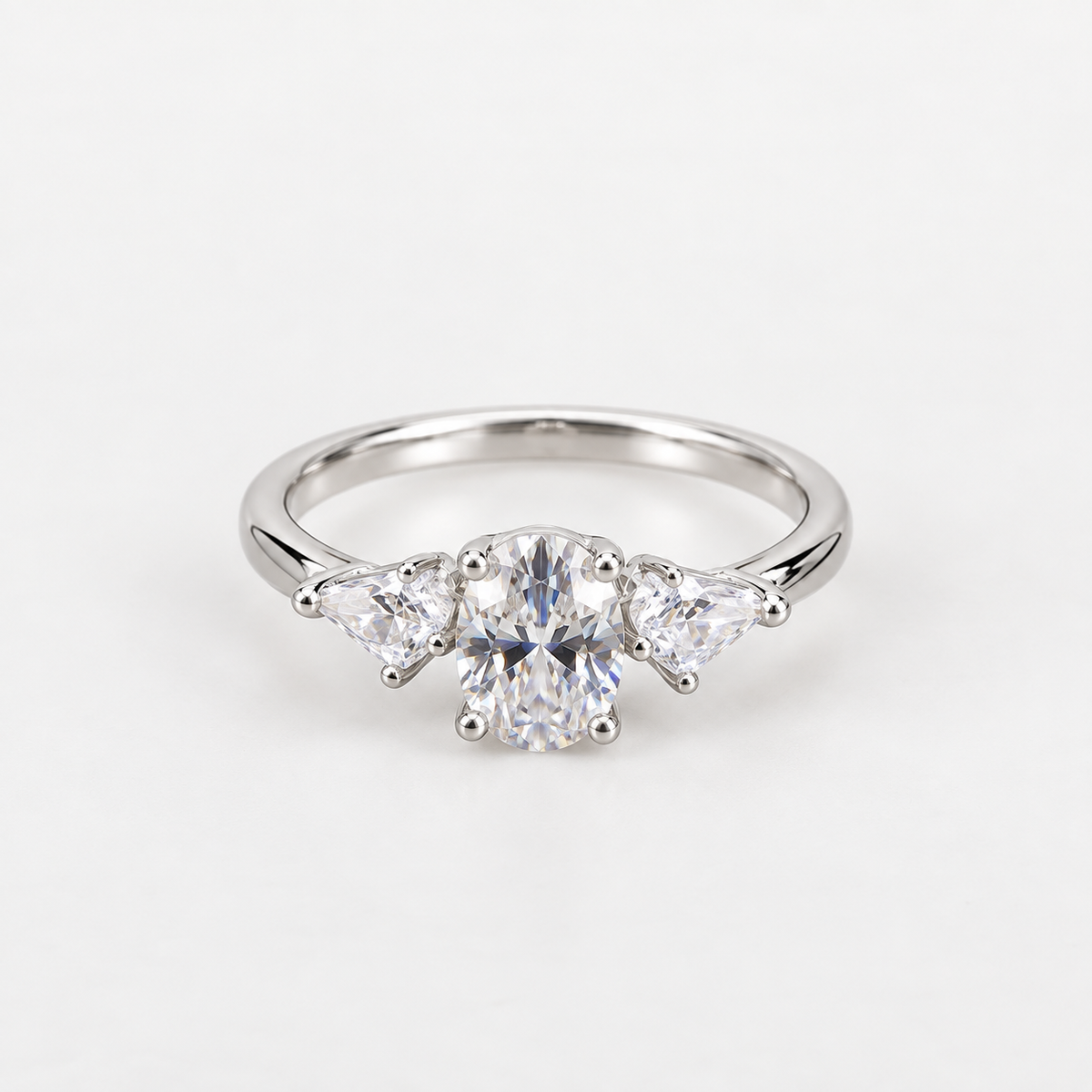 Anillo Trina Moissanita Plata