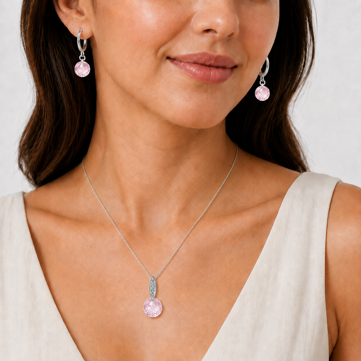 Conjunto Beauty Roxy Swarovski plata