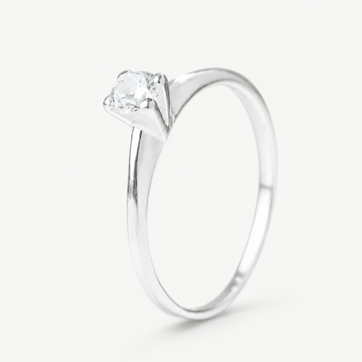 Anillo Solitario little Shine Plata