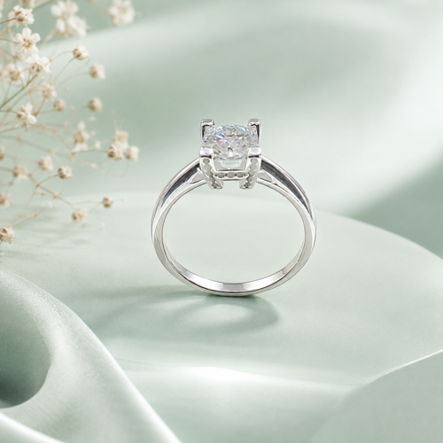 Anillo Solitario Victoria Moissanita y Circones