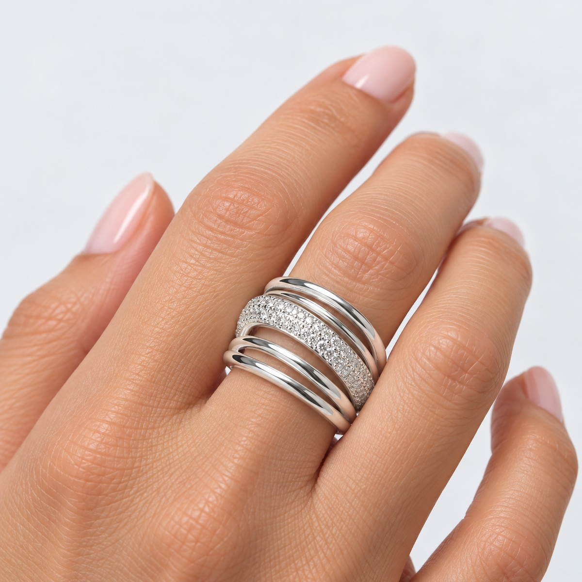 Anillo Trama Plata