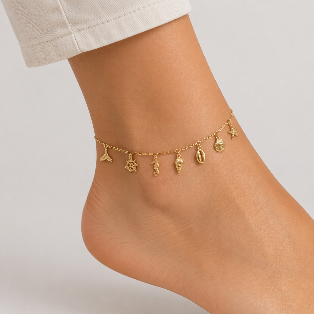 Tobillera Marina Oro