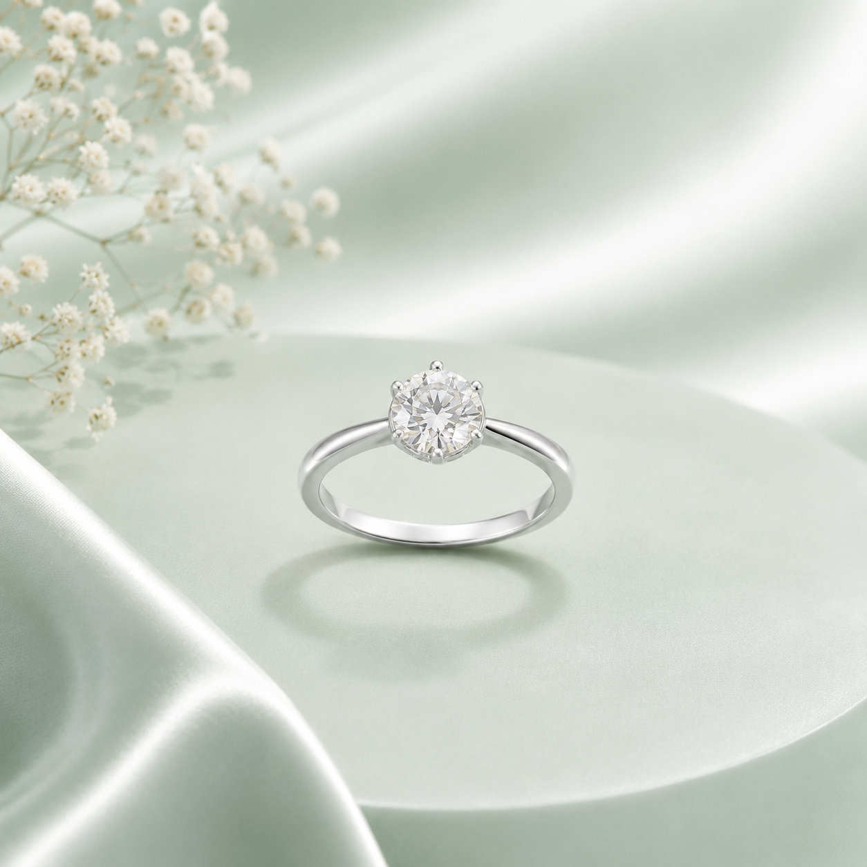 Anillo Solitario Catalina Moissanita