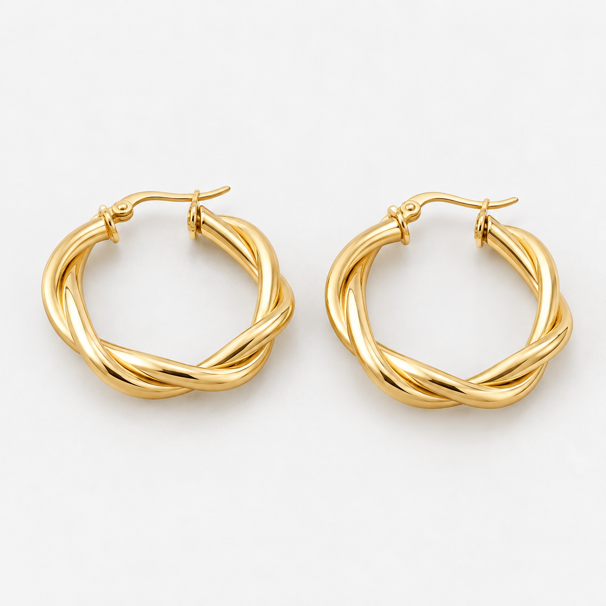 Aros Argollas Onduladas Oro