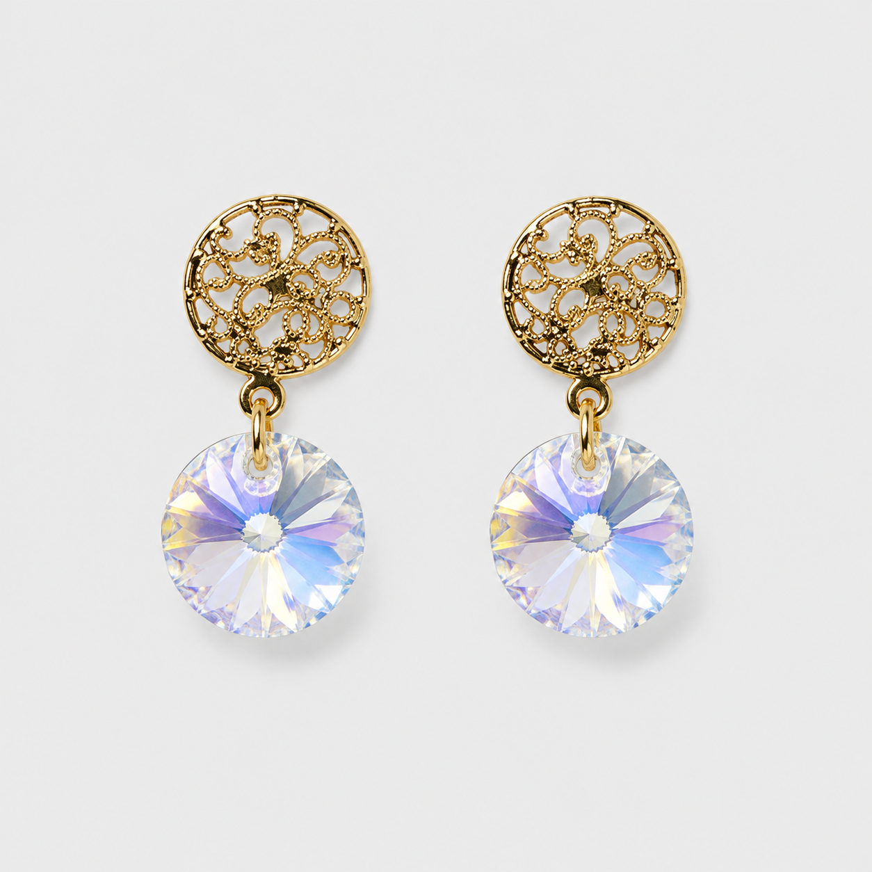 Aros Alba Oro Cristal
