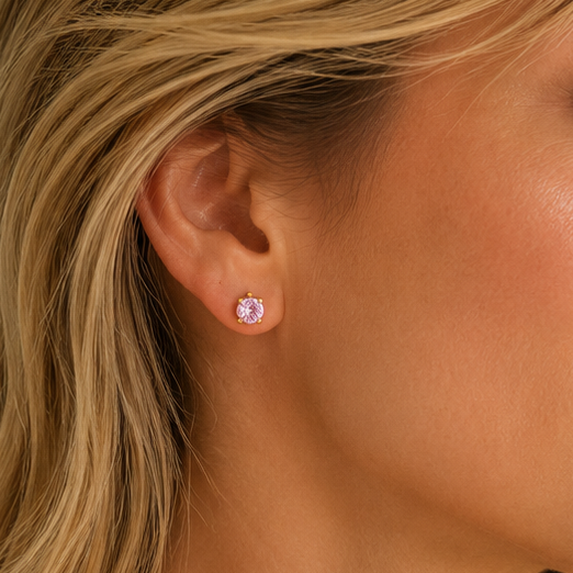 Aros Punto Luz Rosado