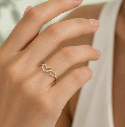 Anillo Amor Enchape oro 18k