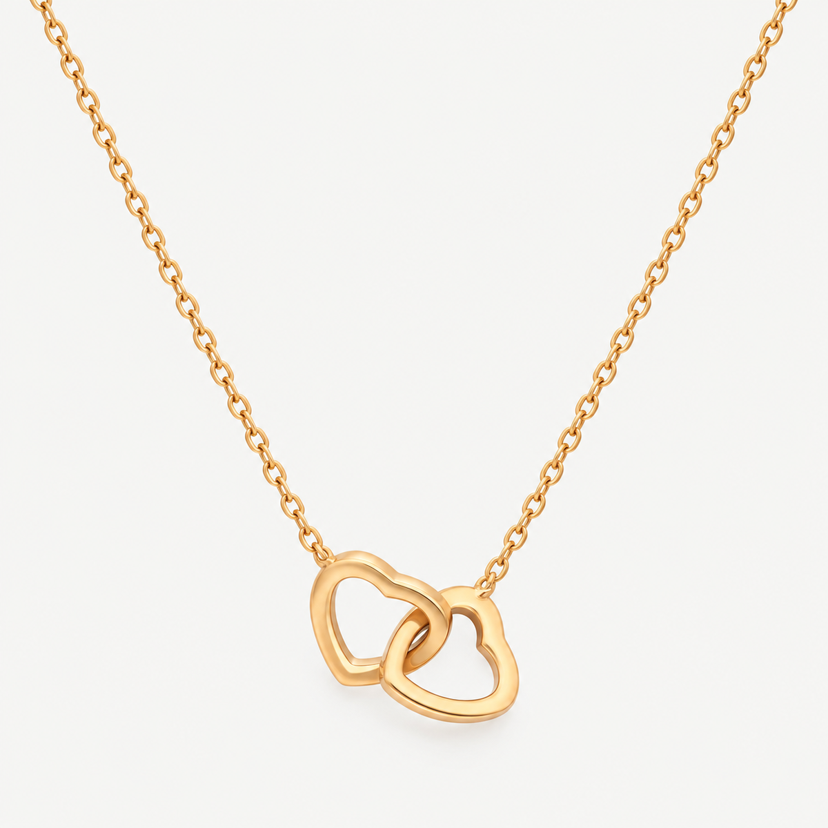 Collar Amore de Corazones Entrelazados Oro