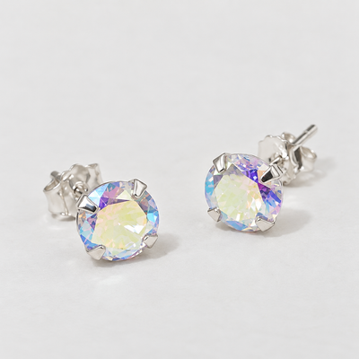 Aros Punto de Luz Tornasol 6 mm Plata